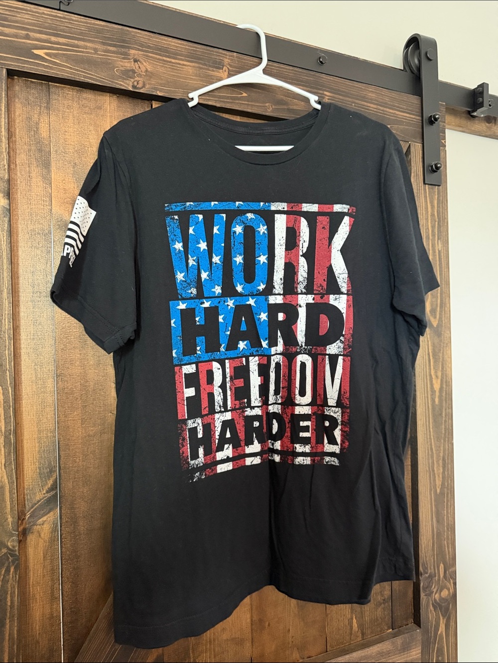 Work Hard Freedom Harder Graphic Tee - Black